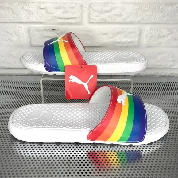 Puma Shoes Host Pick Nwt Puma Slides Womens Cool Cat Rainbow